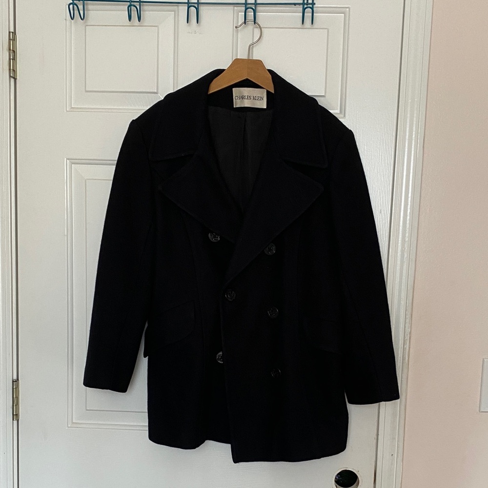 Vintage Black Peacoat